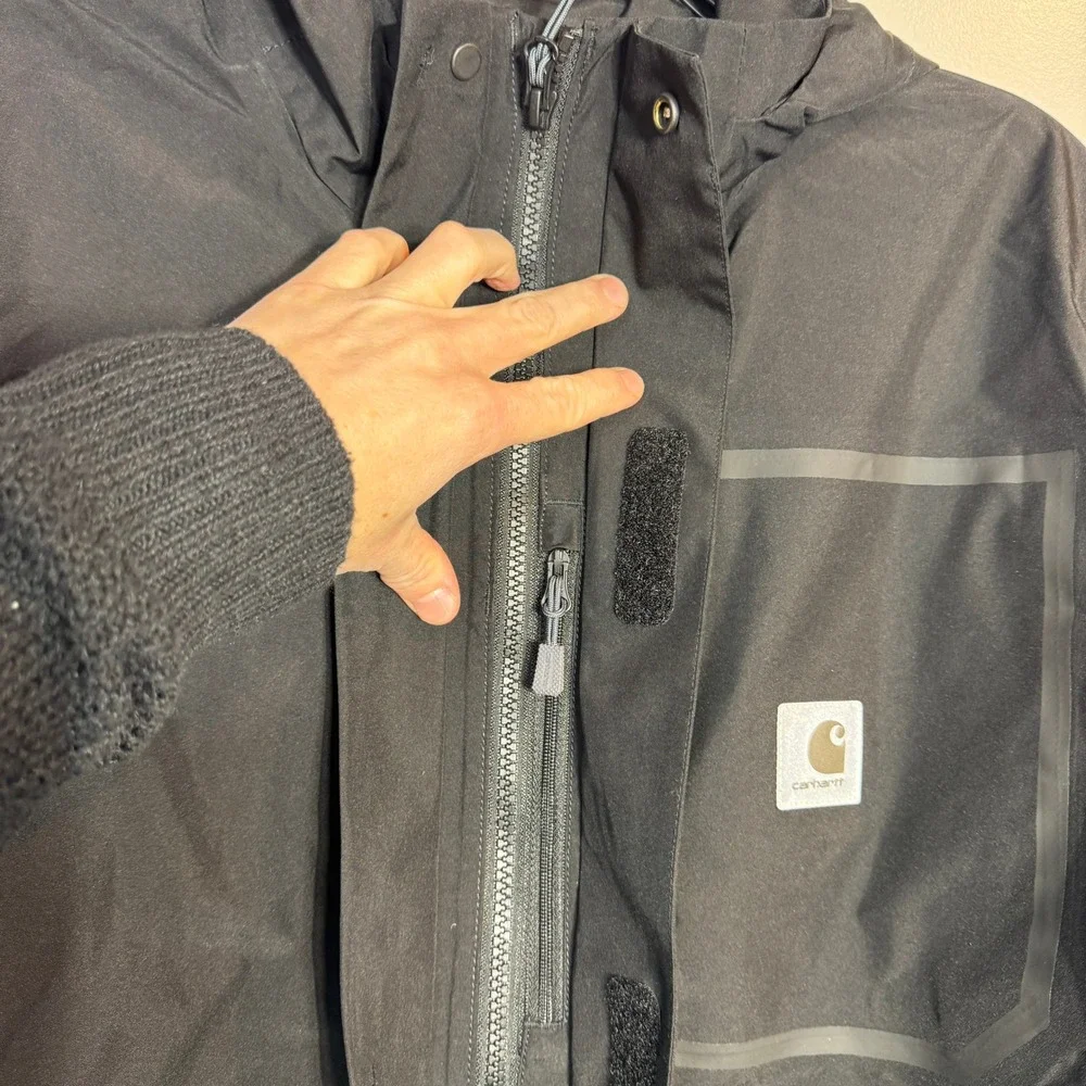 Carhartt LWD Gore-Tex‎ Jacket Mens Small Hooded Waterproof Outdoor Hiking